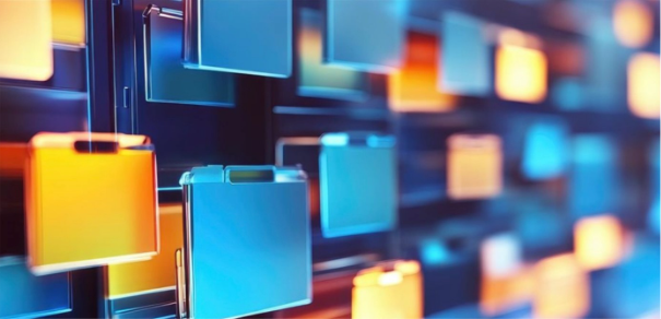 Buntes Bild mit rechtecken