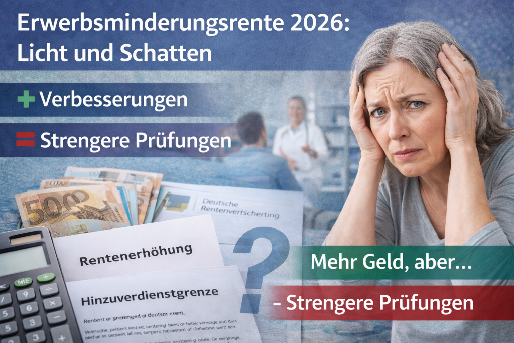 Frau hält sich die Ohren zu Rentenbescheide Geldscheine