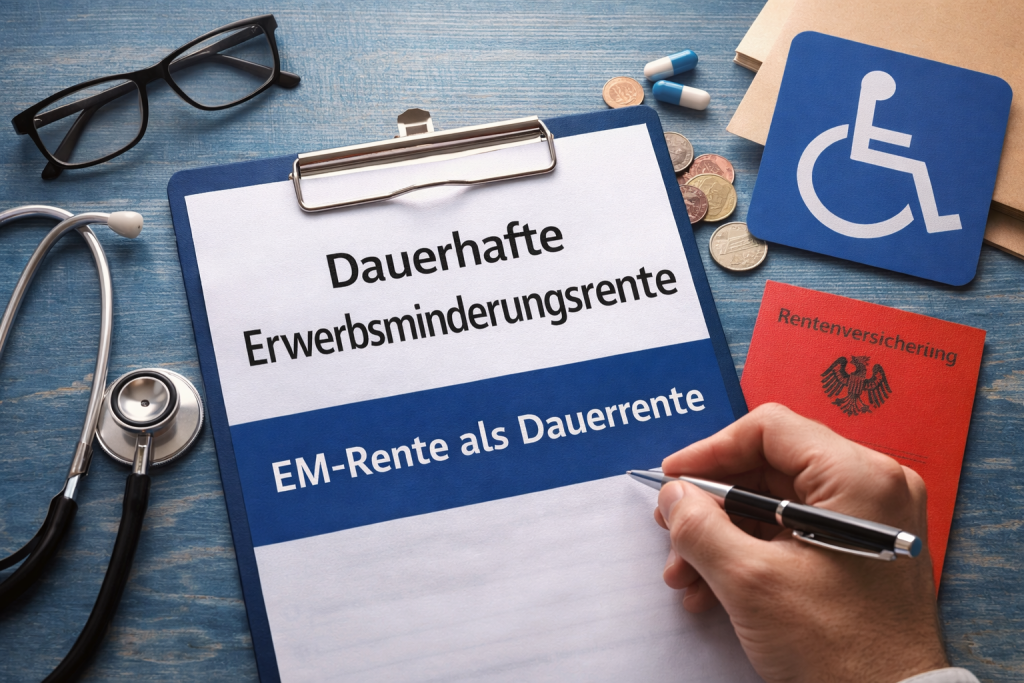 Klemmbrett zur Dauerhaften Erwerbsminderungsrente